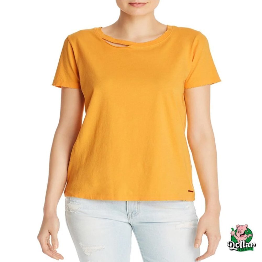 N:PHILANTHROPY Harlow Womens Cotton Distressed T-Shirt